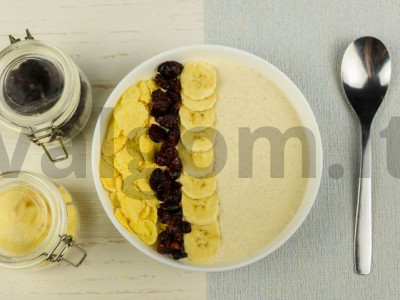 Smoothie Bowl su bananais. receptas Žingsnis 6