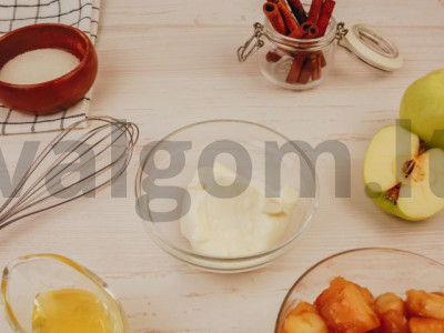 Moliūgų ir obuolių desertas receptas Žingsnis 7
