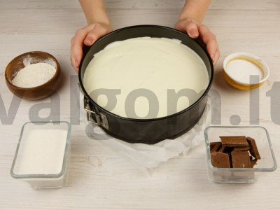 Nekeptas sūrio pyragas su maskarpone receptas Žingsnis 8