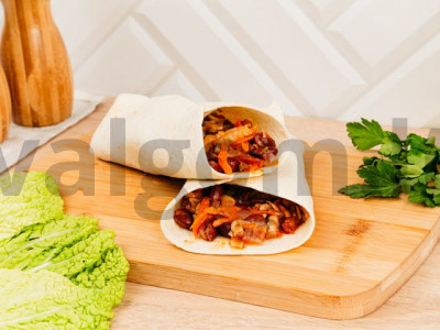 Vegetariškas burrito su raudonosiomis pupelėmis receptas Žingsnis 5