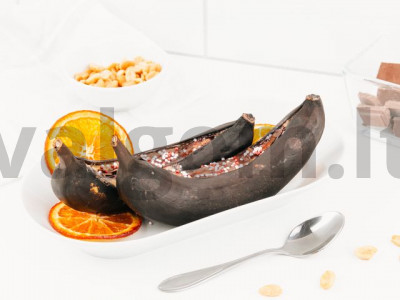 Bananai, kepti su šokoladu receptas Žingsnis 6