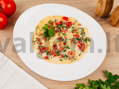 Omletas su pomidorais ir žolelėmis receptas pagrindine nuotrauka