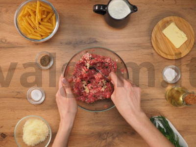 Mėsos kukuliai su ryžiais receptas Žingsnis 3