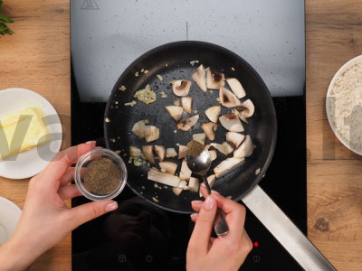 Risotto su grybais ir grietinėle receptas Žingsnis 3