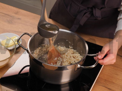 Risotto su vištiena ir grybais receptas Žingsnis 7