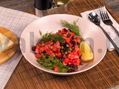 Vinaigrette su šviežiais agurkais receptas pagrindine nuotrauka