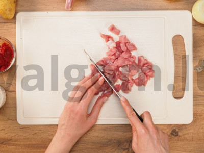 Jautienos stroganoff su pomidorų pasta receptas Žingsnis 2