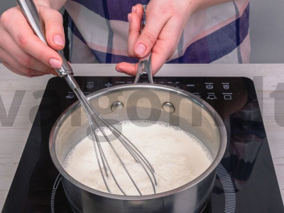 Šokoladinė panna cotta su mėlynėmis receptas Žingsnis 4