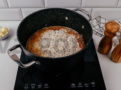 Risotto su baklažanais ir mocarela receptas Žingsnis 7