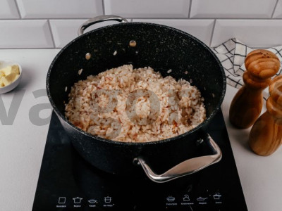 Risotto su baklažanais ir mocarela receptas Žingsnis 8