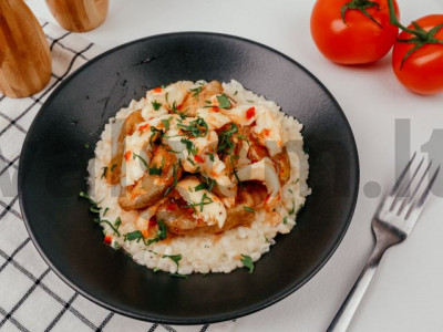 Risotto su baklažanais ir mocarela receptas Žingsnis 13