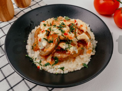 Risotto su baklažanais ir mocarela receptas Žingsnis 14