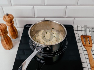 Risotto su baklažanais ir pomidorais receptas Žingsnis 12