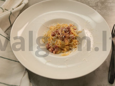 Spagečiai carbonara receptas Žingsnis 6