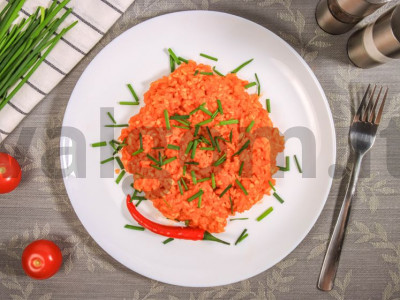 Ryžiai su sūriu ir pomidorų pasta Žingsnis 8