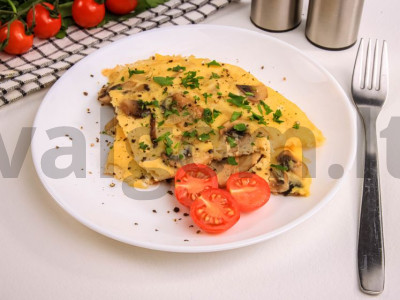 Omletas su grybais ir grietinėle Žingsnis 7