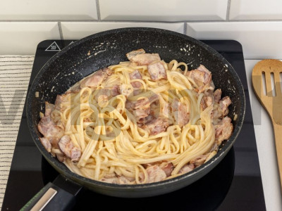 Carbonara su kiaušiniu Žingsnis 6