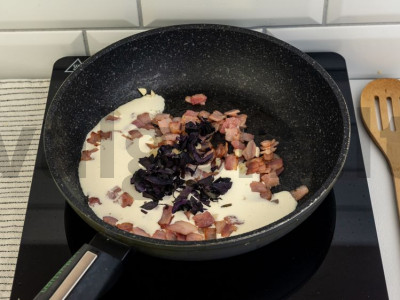 Carbonara padažas Žingsnis 4