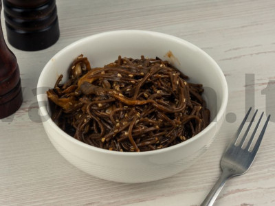 Grikių makaronai su austrių grybais ir teriyaki Žingsnis 11