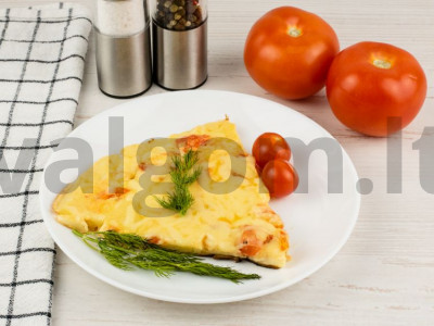 Pomidorų omletas pagrindine nuotrauka