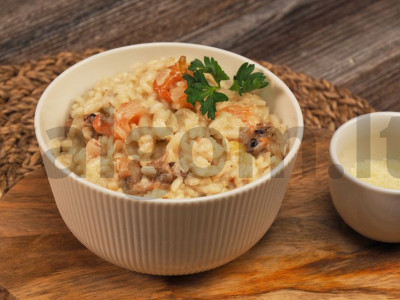 Risotto grietinėlės padaže pagrindine nuotrauka