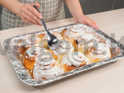 Klasikinės "Cinnabon" bandelės. Žingsnis 6