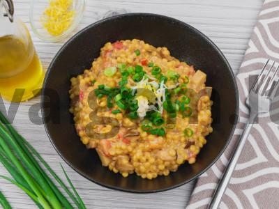 Risotto pittima su miško grybais ir sūriu pagrindine nuotrauka