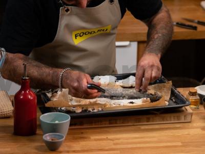 Dorado aštrioje druskoje su žiedinių kopūstų kremu Žingsnis 10