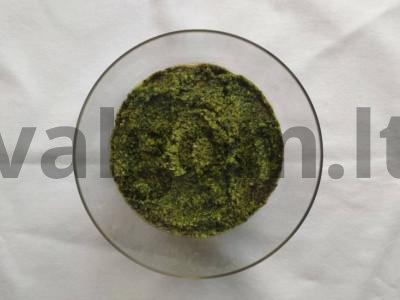 Aštrus pesto padažas su rukola ir graikiniais riešutais pagrindine nuotrauka