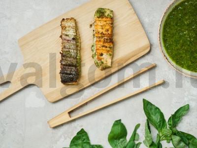 Ant grotelių kepta lašiša su pesto padažu Žingsnis 3