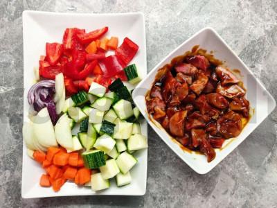 Aštri mėsa su "Teriyaki" padažu Žingsnis 1