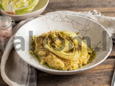 Bulgur rizotas su kopūstų kepsniu pagrindine nuotrauka