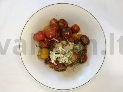 Ciabatta su Caprese ir burrata sūriu Žingsnis 2