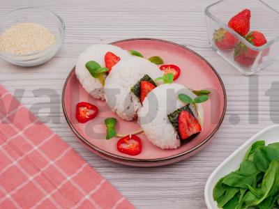 Onigiri su braškėmis ir aitriosiomis paprikomis Žingsnis 8