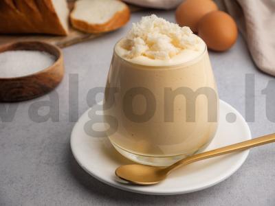 Duonos trupinių eggnog receptas Žingsnis 4