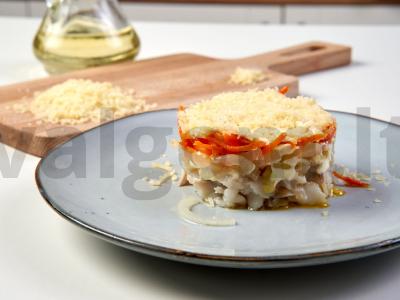 Sluoksniuotos žuvies salotos su morkomis Žingsnis 3