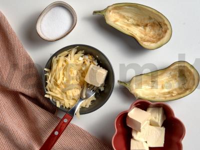 Baklažanai, įdaryti kiaušiniais Žingsnis 2