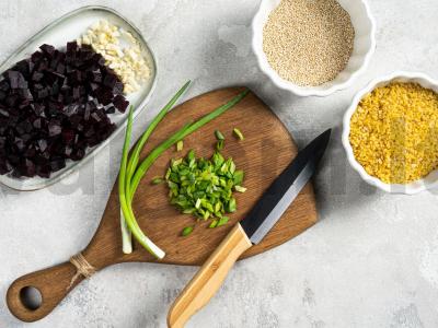 Bulgur salotos su burokėliais Žingsnis 1