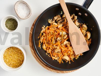 Bulgur su grybais Žingsnis 1