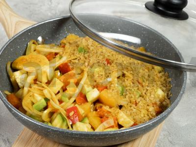Bulgur su cukinija Žingsnis 2