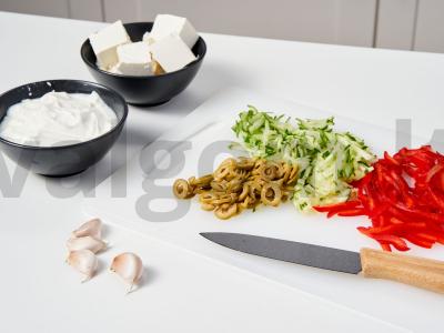 Bulgur troškinys su sūriu Žingsnis 1