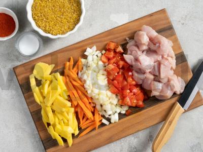 Bulgur sriuba su vištienos sultiniu Žingsnis 1