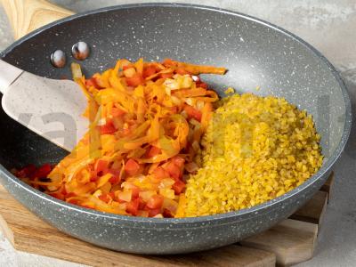 Bulgur rizotas su vištienos sultiniu Žingsnis 2