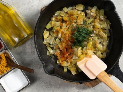 Bulgur košė su raudonaisiais lęšiais Žingsnis 1