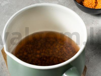 Bulgur košė su raudonaisiais lęšiais Žingsnis 2