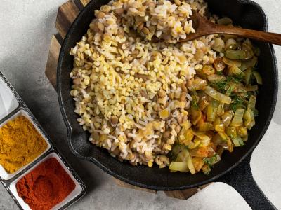 Bulgur košė su raudonaisiais lęšiais Žingsnis 3