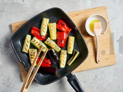 Bulgur su keptomis daržovėmis Žingsnis 1