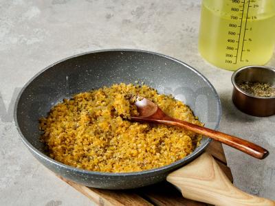 Paprastas aromatingo bulguro receptas Žingsnis 1