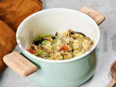 Bulgur su austrių grybais Žingsnis 2