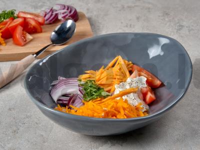 Dietinės moliūgų salotos Žingsnis 2